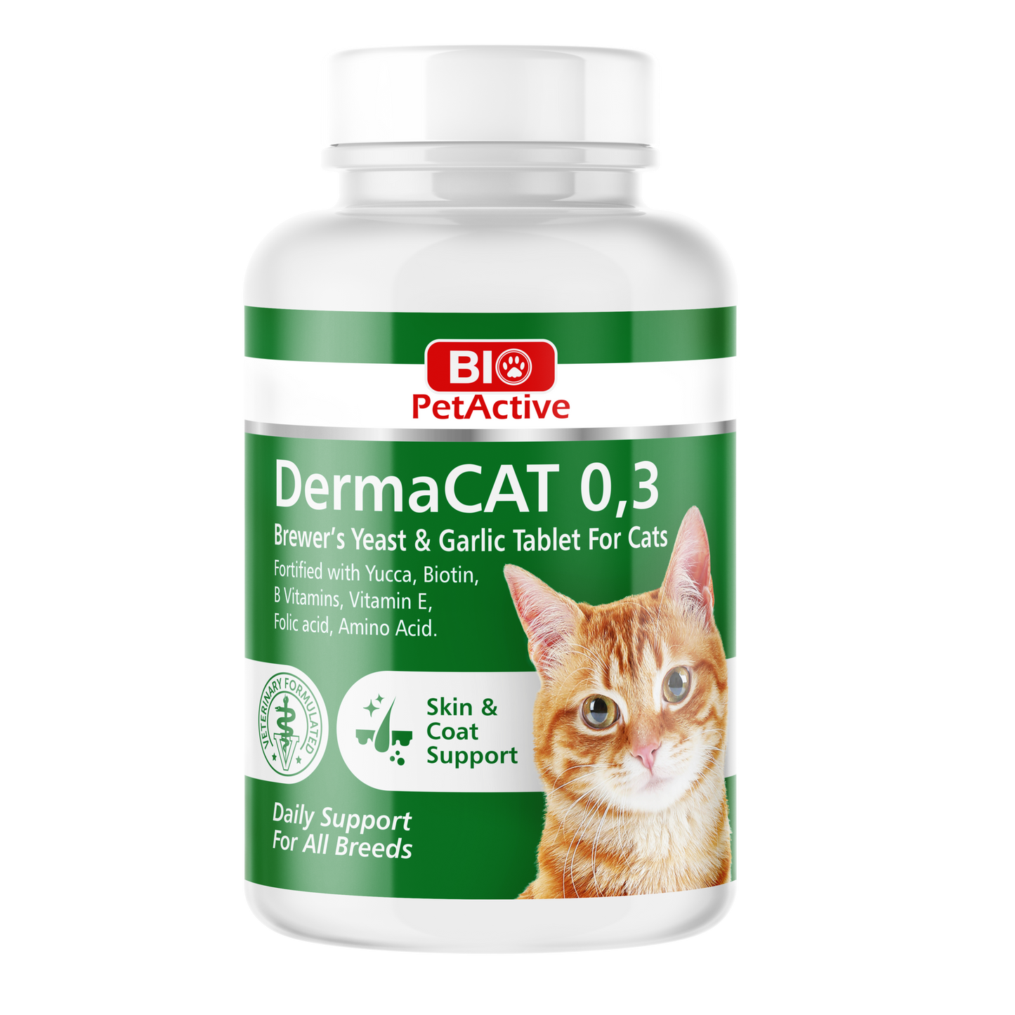 DermaCAT 0,3 Bierhefe- Knoblauch-Tabletten für Hunde und Katzen Bierhefe- Knoblauch-Tabletten