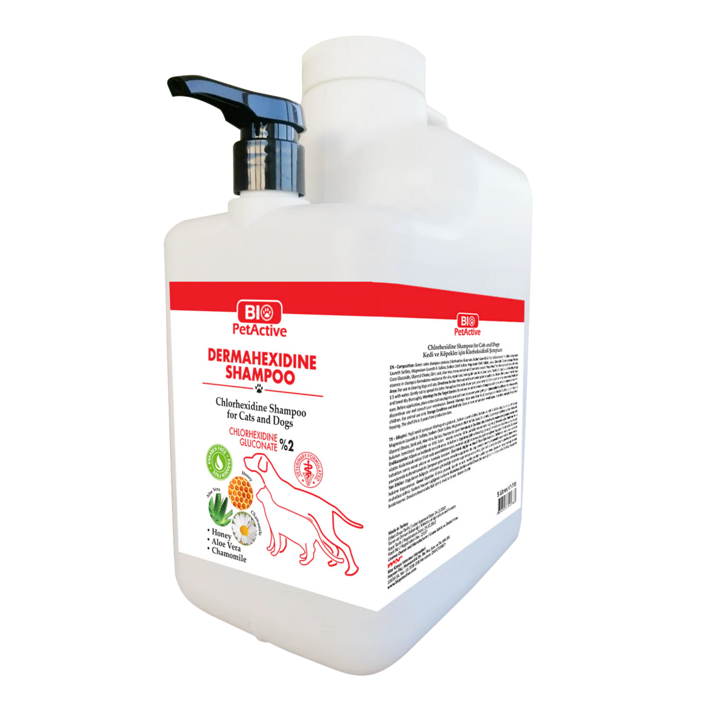 Dermahexidine Shampoo | Antiseptisches Shampoo für Katzen & Hunde 5 Litre