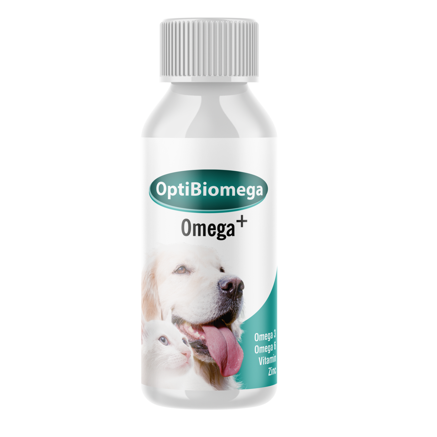 OptiBiomega Omega+ Unterstützung für gesunde Haut und ein glänzendes Fell mit Omega-3- und Omega-6-Fettsäuren für Katzen und Hunde