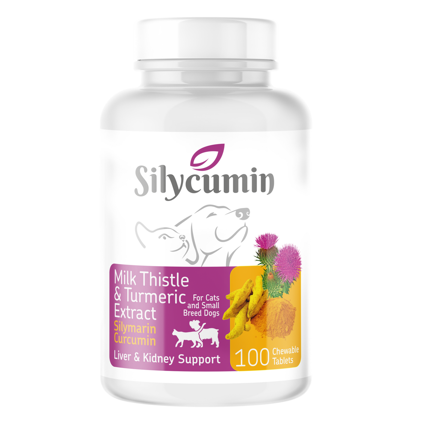 Silycumin | Unterstützung von Leber & Nieren Effektive Entgiftung & Unterstützung des Immunsystems für Katzen und Hunde 100 Tabs