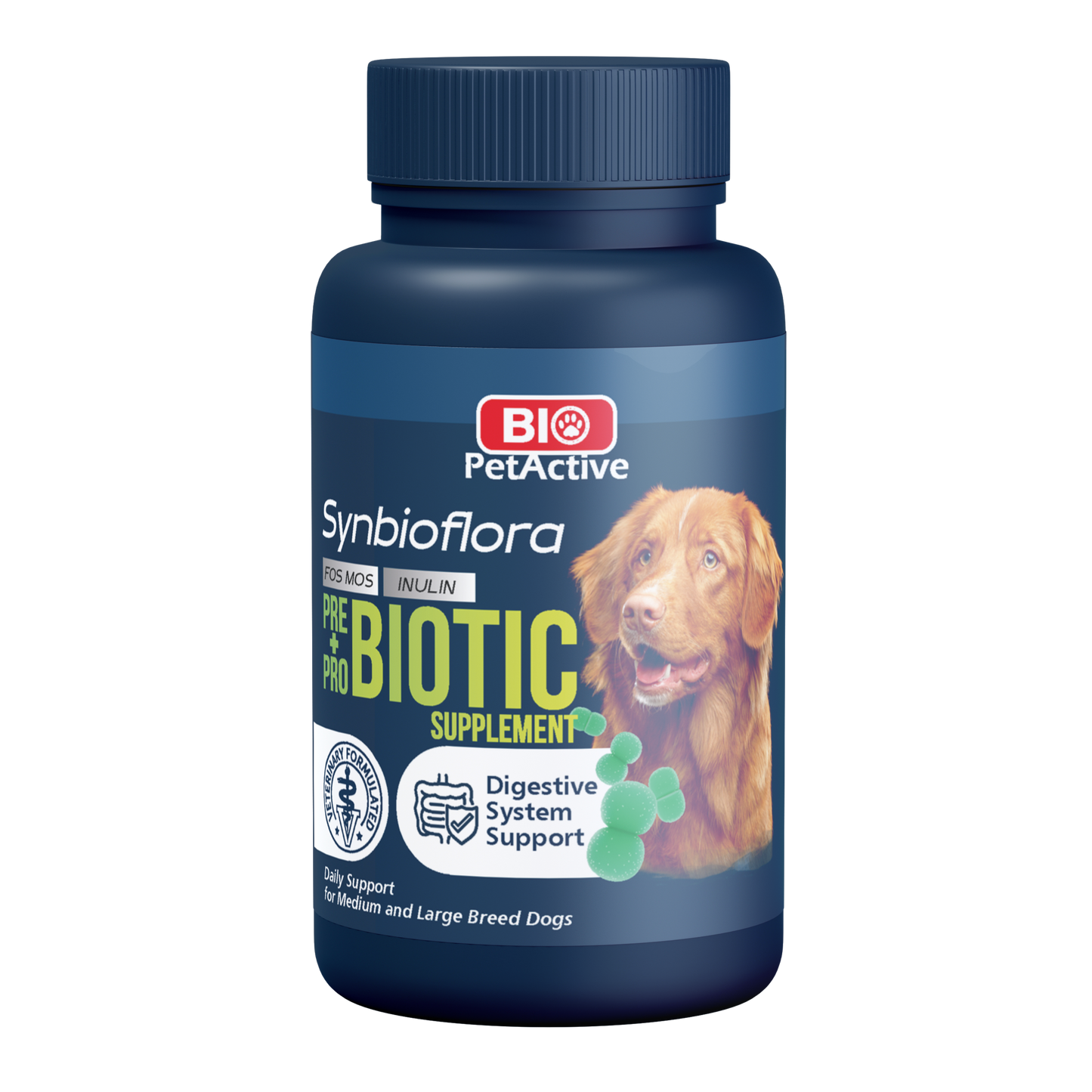Synbioflora | Präbiotisches und Probiotisches Ergänzungsfuttermittel mittel groß für Hunde